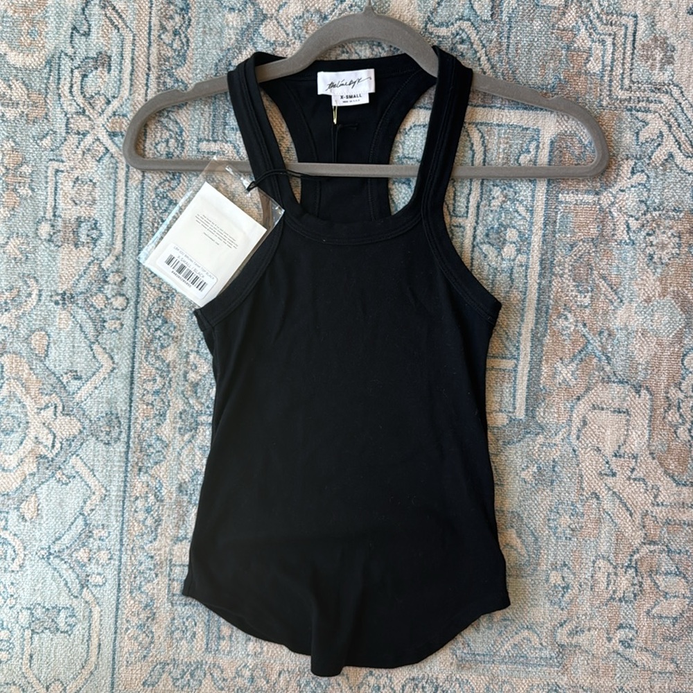 the line by k Bruna Tank Top Black XS NWT